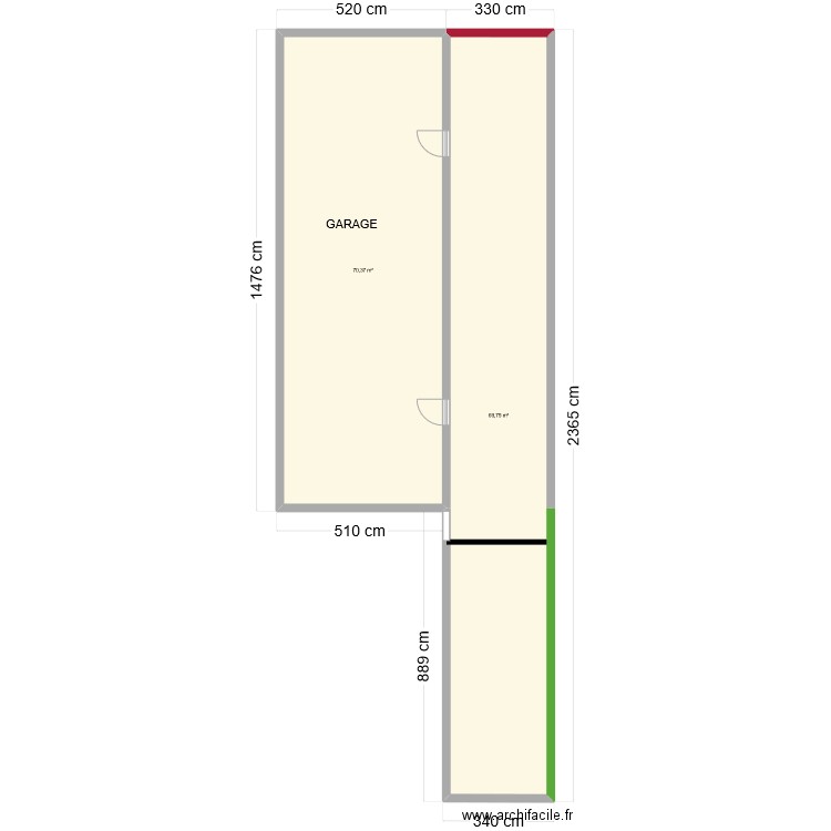 Arrière Sud Maison PSB. Plan de 0 pièce et 0 m2