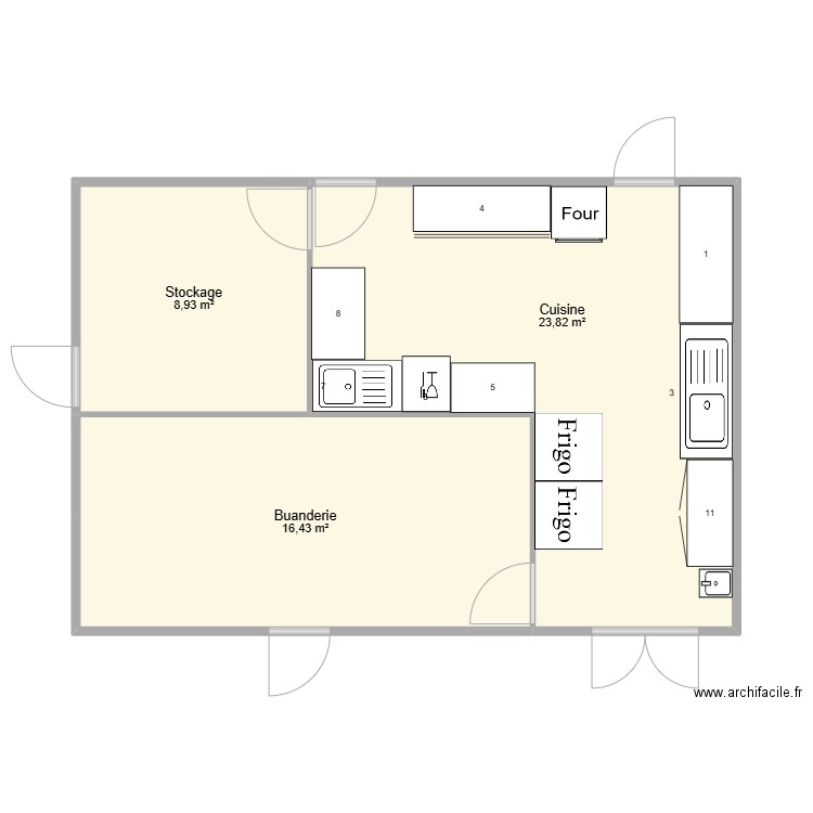 Aménagement Ottrott. Plan de 3 pièces et 49 m2