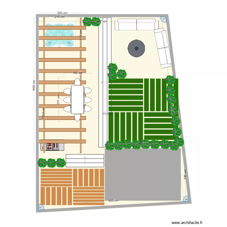jardin. Plan de 