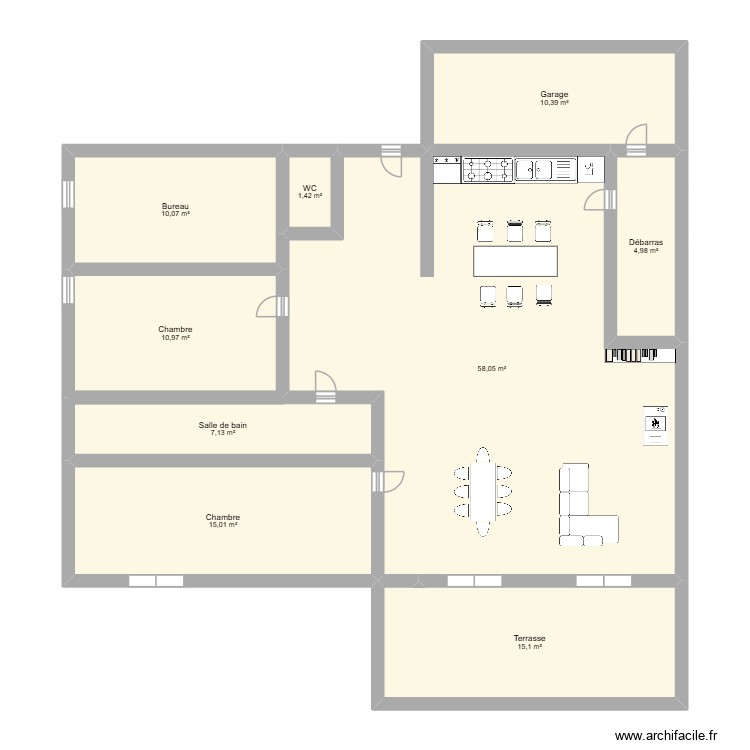 Plan maison. Plan de 0 pièce et 0 m2 Plan maison. Plan de 0 pièce et 0 m2