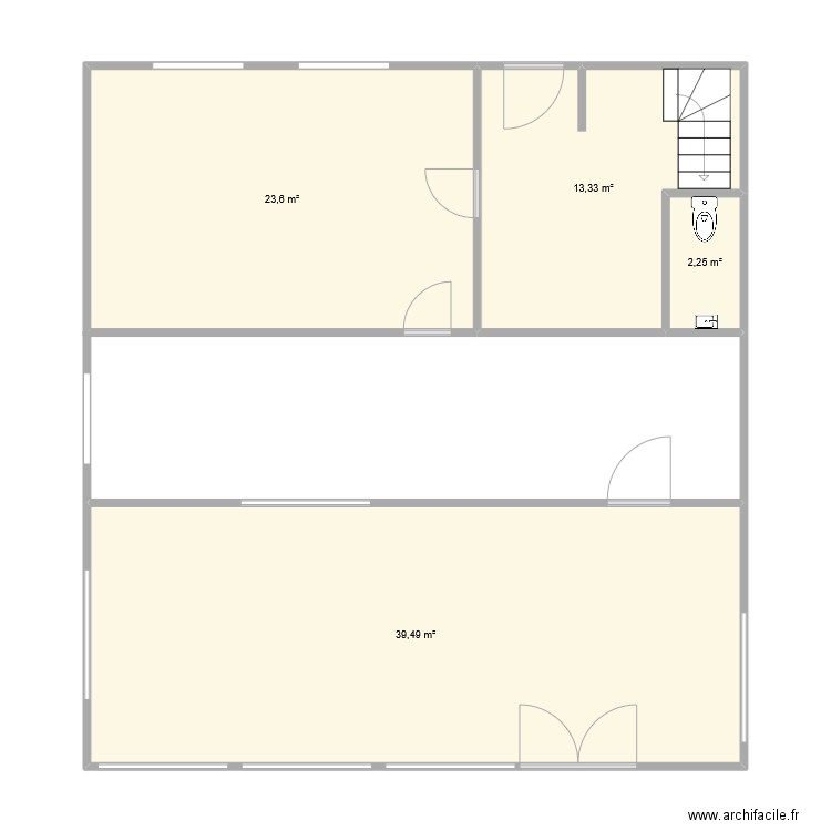 herme. Plan de 4 pièces et 79 m2