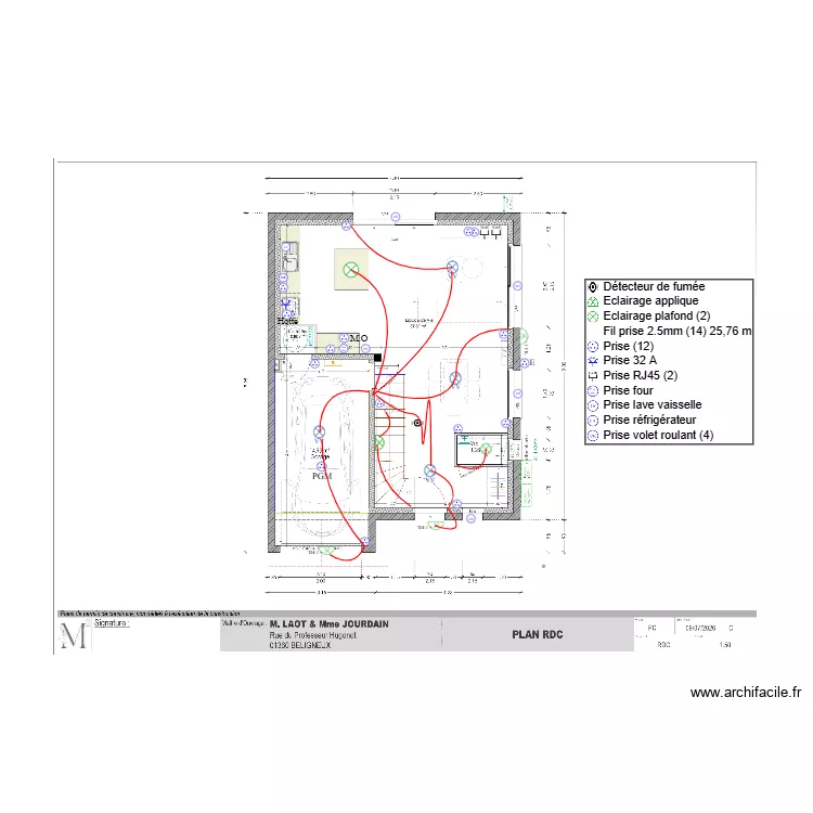 LAOT JOURDAIN RDC. Plan de LAOT JOURDAIN RDC. Plan de