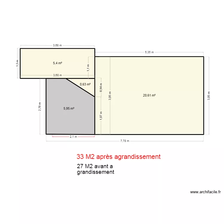 Terrasse B2 grès céramique. Plan de 4 et 33 m² Terrasse B2 grès céramique. Plan de 4 et 33 m²