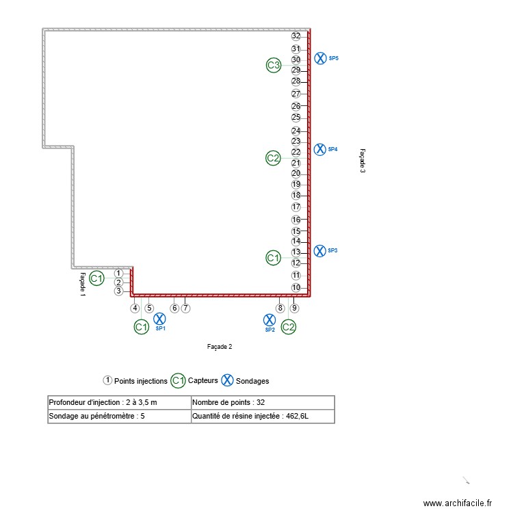 van goethem. Plan de 1 pièce et 73 m2