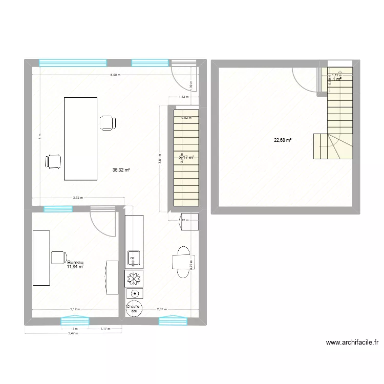 Local Commercial Paris. Plan de 5  et 75 m²