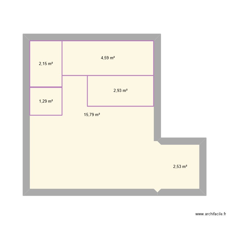 plan afflelou. Plan de 6 pièces et 40 m2