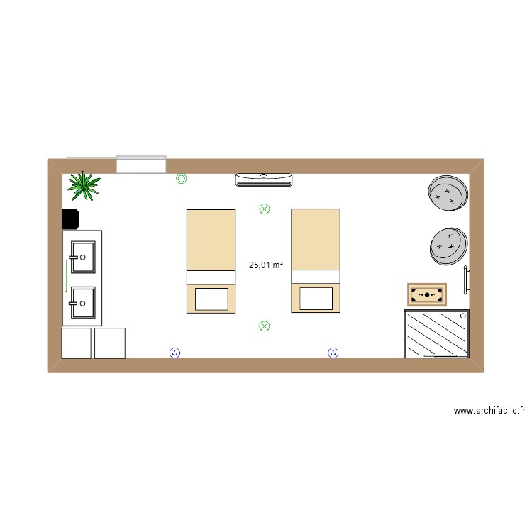 cabine soin corps en duo. Plan de 0 pièce et 0 m2