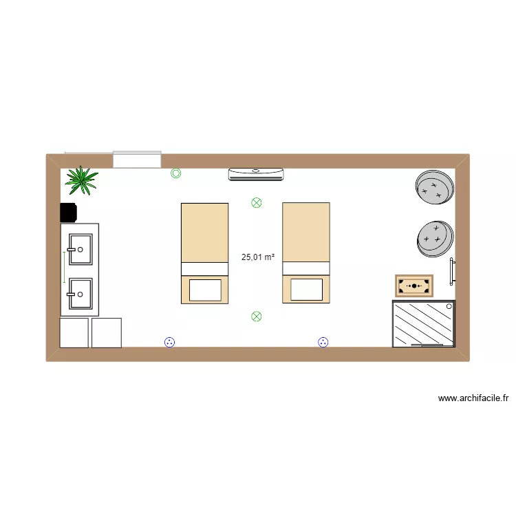 cabine soin corps en duo. Plan de 
