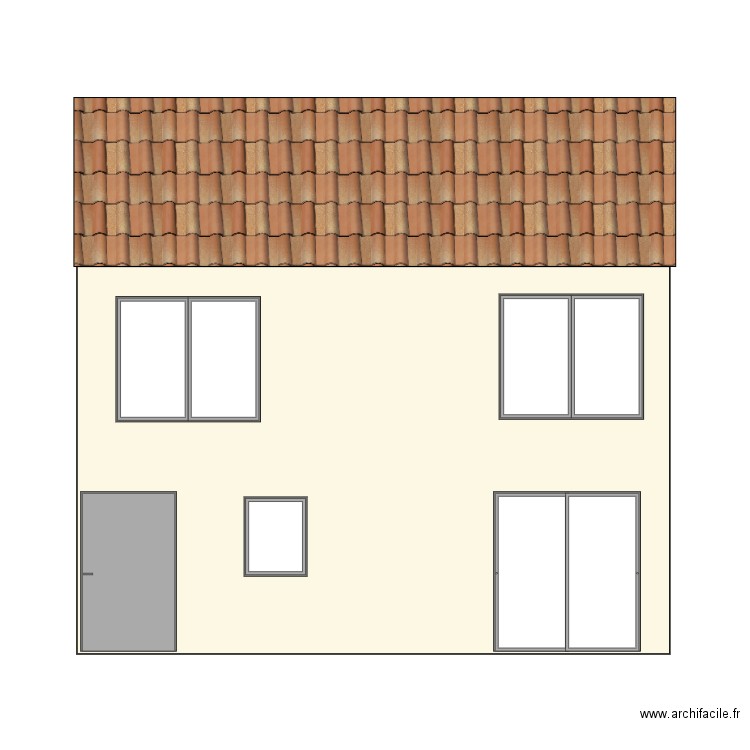 Plan façade derrière. Plan de 0 pièce et 0 m2