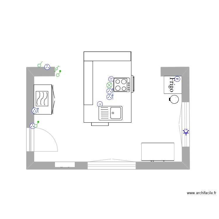 CUISINE. Plan de 0 pièce et 0 m2