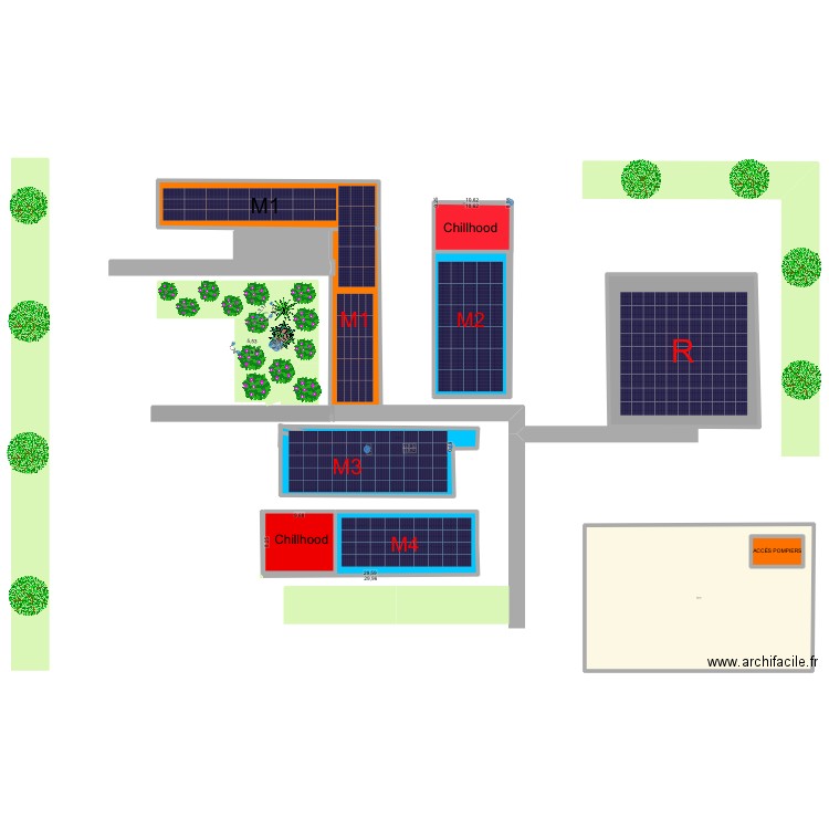 L3 Mission 6. Plan de 16 pièces et 2174 m2
