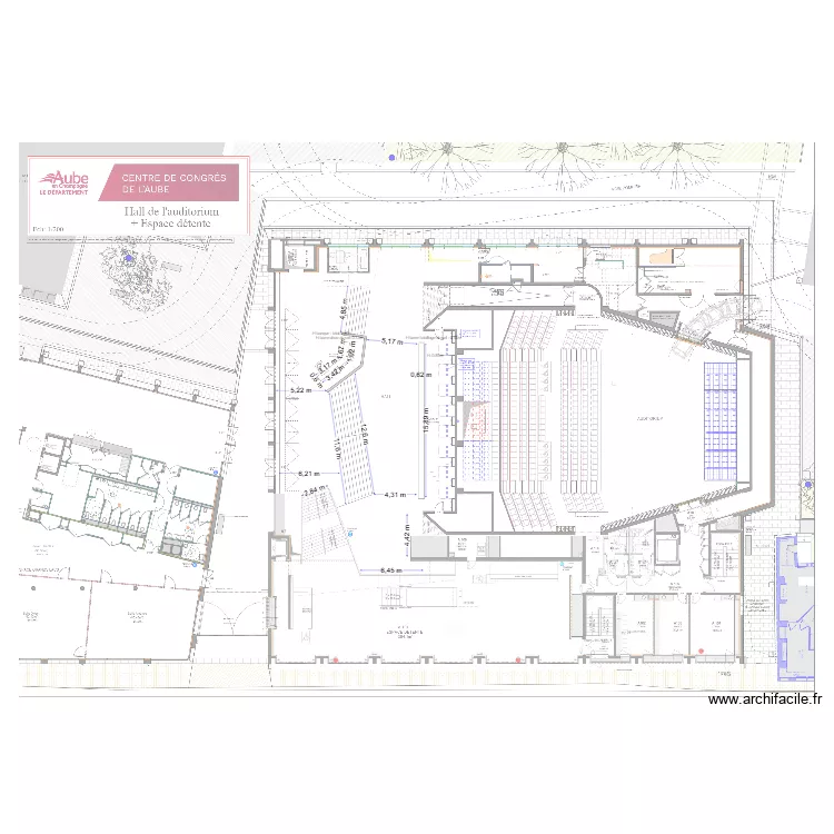 Hall Auditorium banque d'accueil cotations 10 2025. Plan de 