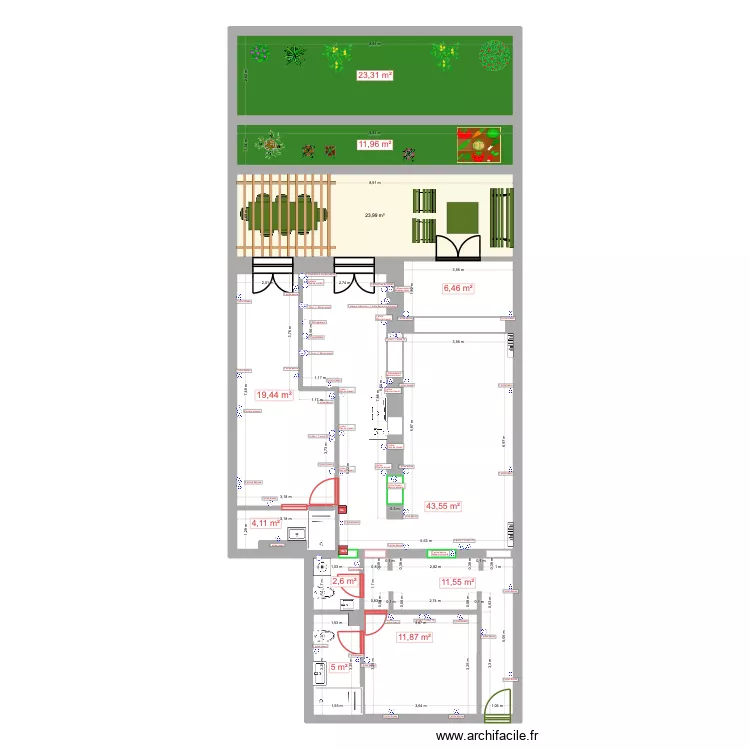 Plan Electrique 131 Pompe. Plan de 11  et 164 m²