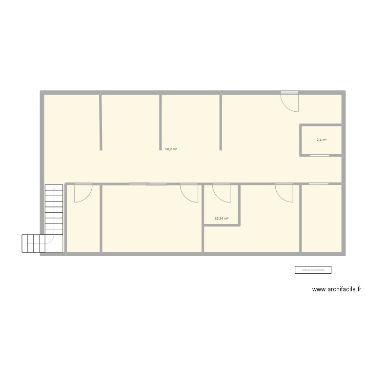 Mutuelle LAGRIN VIERGE. Plan de 3 pièces et 93 m2