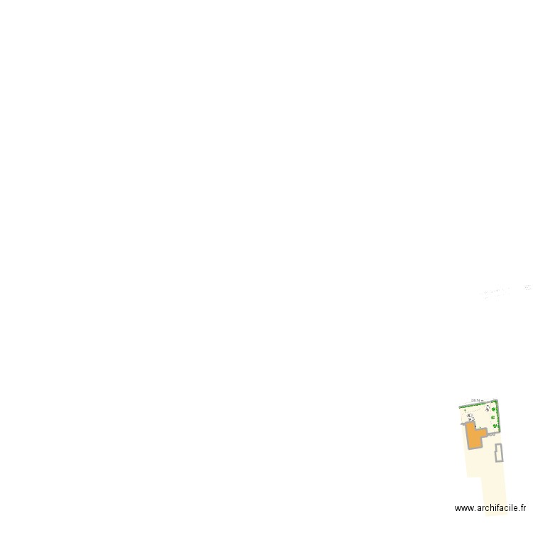 Cloture. Plan de 1 pièce et 156 m2