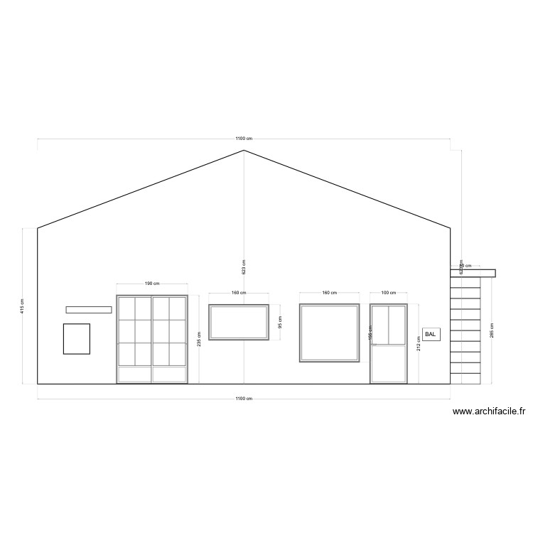Facade Buix. Plan de 0 pièce et 0 m2