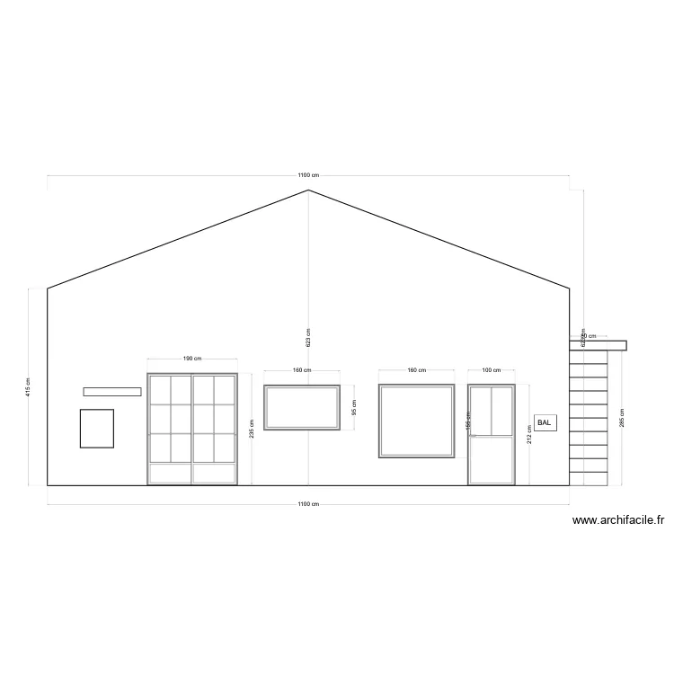 Facade Buix. Plan de 