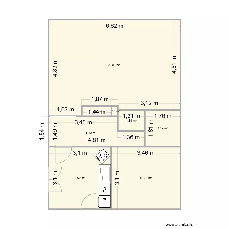 Saint martin am&eacute;nagement. Plan de 8 pièces et 62 m²