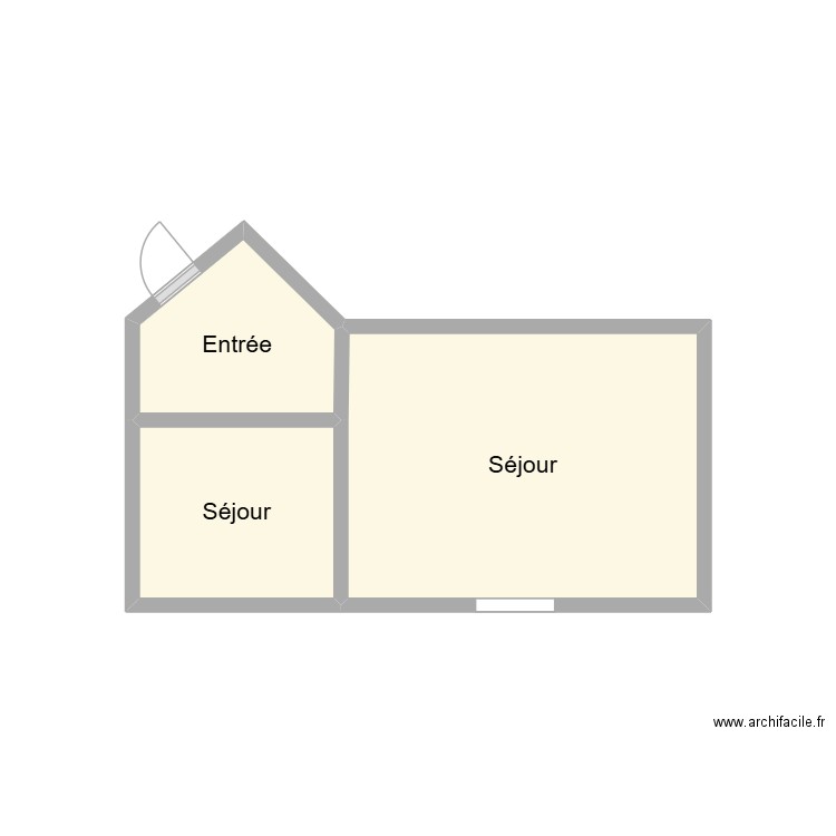 2512 GLAZIOU. Plan de 3 pièces et 9 m2