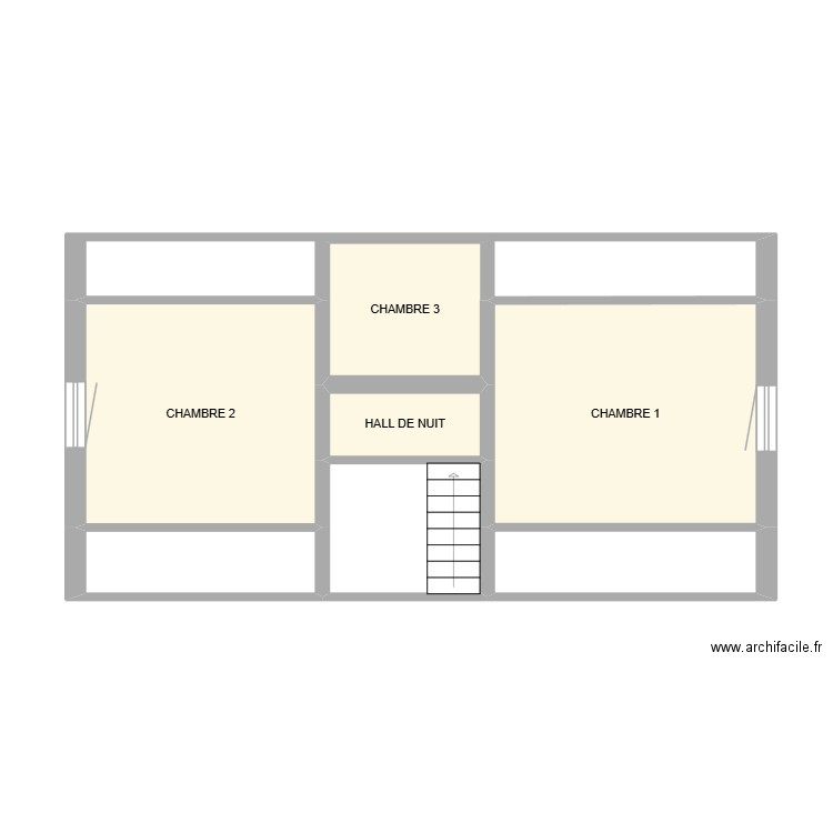 rencheux. Plan de 7 pièces et 44 m2