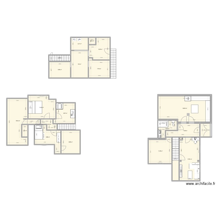 Maison Cernay. Plan de 23 pièces et 179 m2