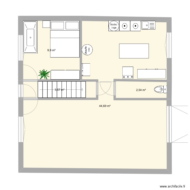 Sous sol. Plan de 0 pièce et 0 m2