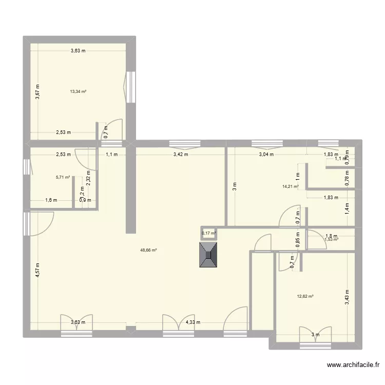 Maison RDC Sans meubles. Plan de 7 et 96 m² Maison RDC Sans meubles. Plan de 7 et 96 m²