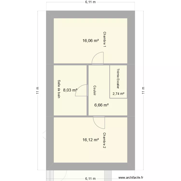 Maison H&Eacute;NO. Plan de 8 Pièces et 111 m²