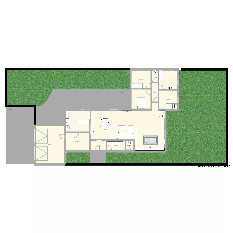 la bruffiere. Plan de 13  et 186 m²
