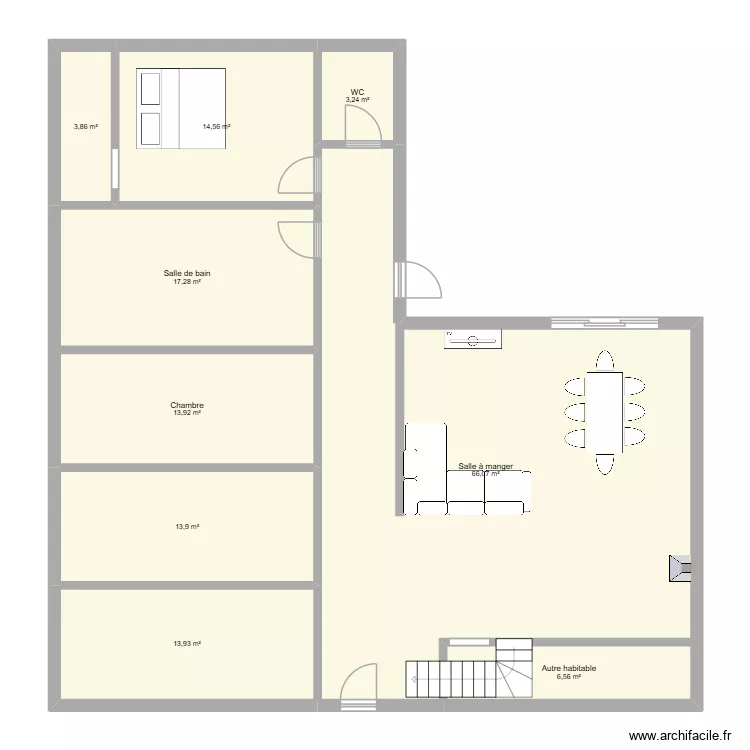 Maison 2. Plan de 9  et 153 m²