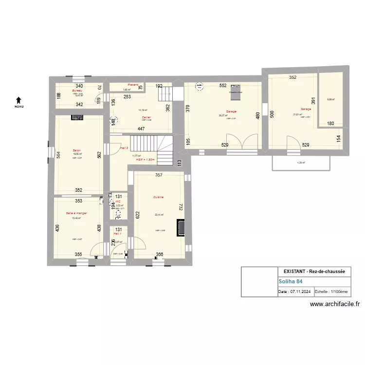 Logement FAUCON - Maison B - RDC. Plan de 