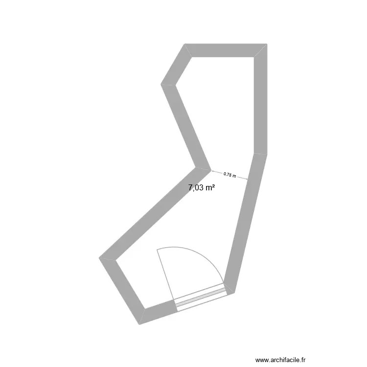 Plan BC. Plan de 1 Pièce et 7 m² Plan BC. Plan de 1 Pièce et 7 m²