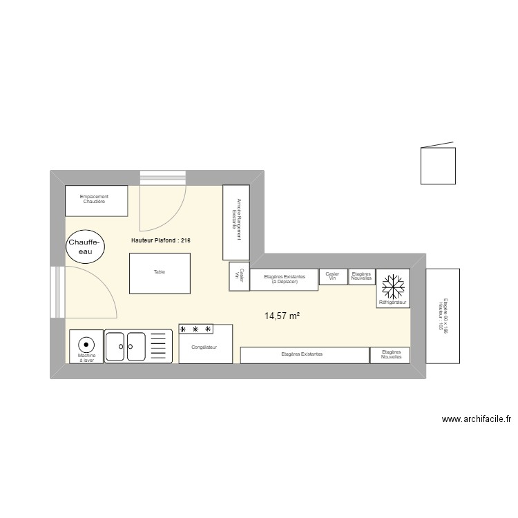 Plan Buanderie. Plan de 0 pièce et 0 m2