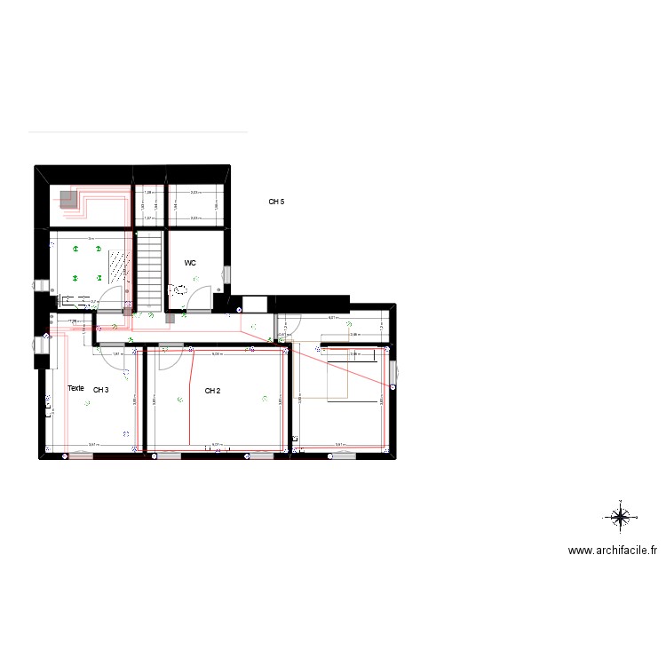 BERGERIE ETAGE ELEC. Plan de 5 pièces et 66 m2