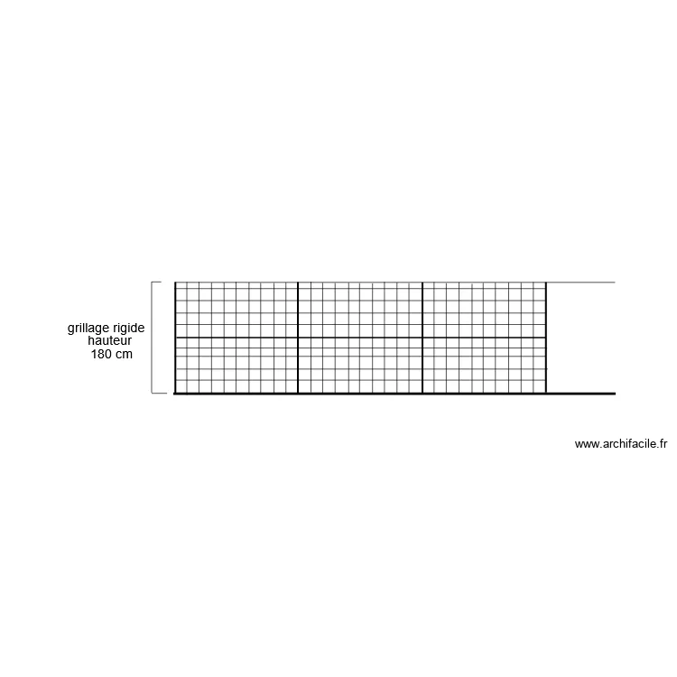 DP 04 dessin grillage. Plan de 