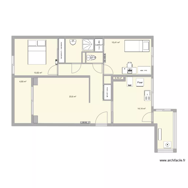 Milan 13008. Plan de 8 et 68 m² Milan 13008. Plan de 8 et 68 m²