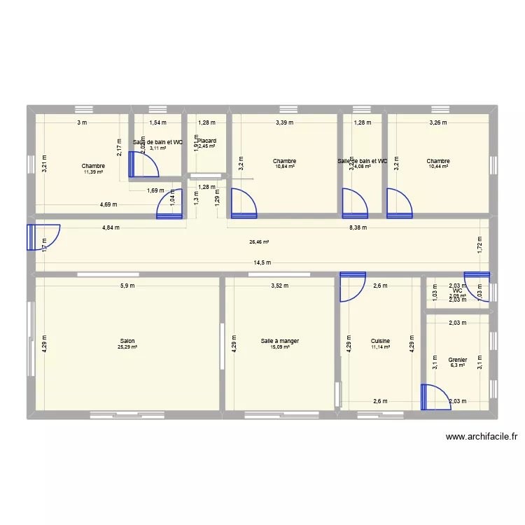 Maison v2. Plan de 12 et 129 m² Maison v2. Plan de 12 et 129 m²