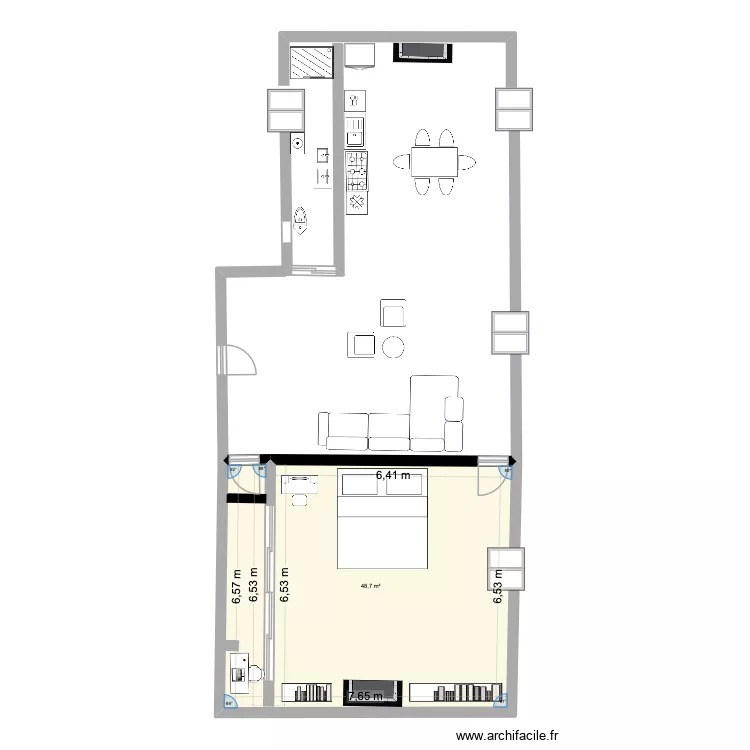 Plan 1. Plan de 1 et 49 m² Plan 1. Plan de 1 et 49 m²