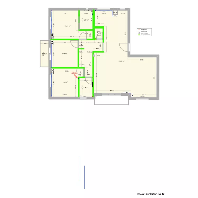 Megeve Grande Fontaine Chauffage. Plan de 9  et 90 m²