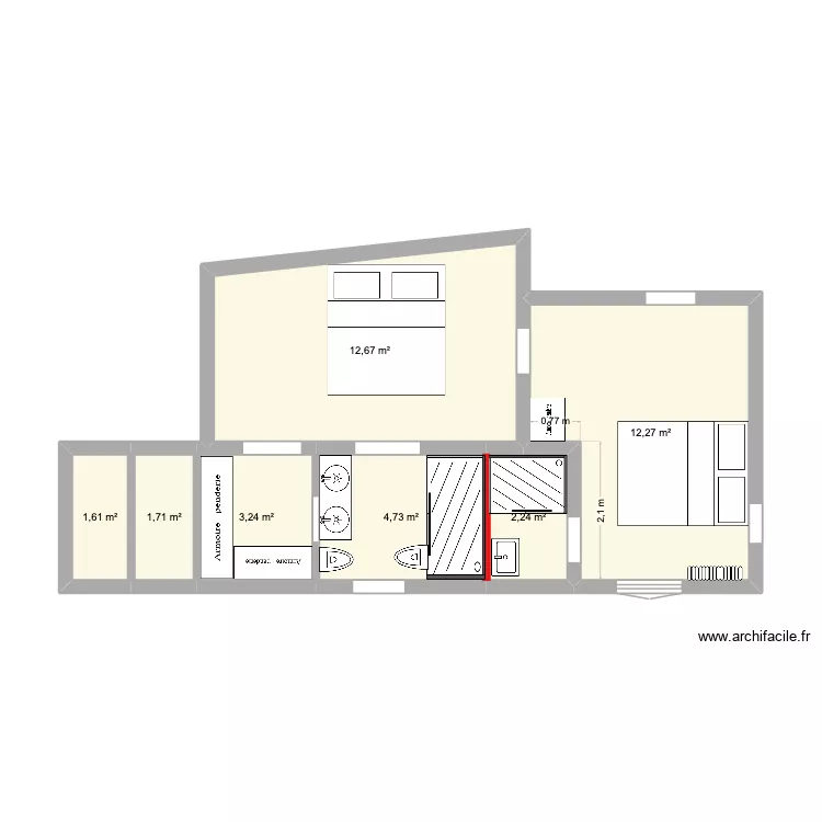 Belloc rénové. Plan de 7 et 38 m² Belloc rénové. Plan de 7 et 38 m²