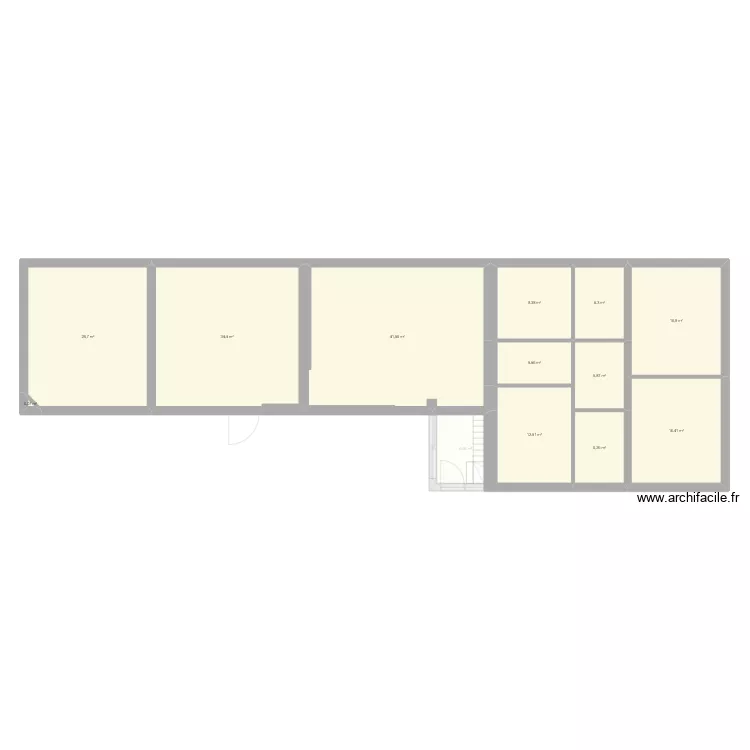 RDC_meubl&eacute;. Plan de 