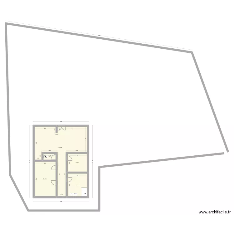 MAHABOBOKA. Plan de 5  et 99 m²