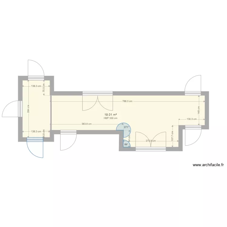 grafeuil. Plan de 1 Pièce et 19 m² grafeuil. Plan de 1 Pièce et 19 m²