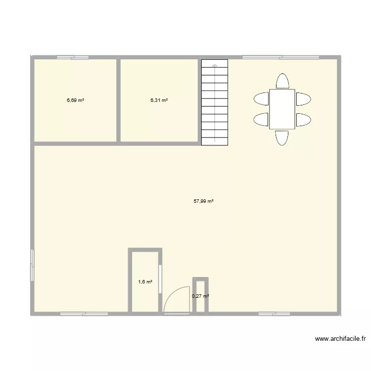 maison. Plan de 5  et 73 m²