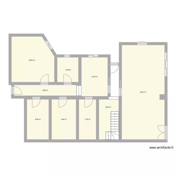 Mas Forcalquier. Plan de 9  et 115 m²