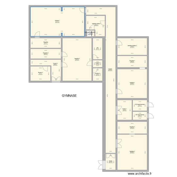 plan RS Magny. Plan de 21 pièces et 278 m2