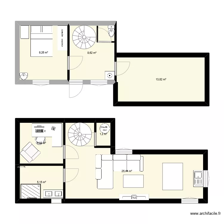 maison. Plan de 