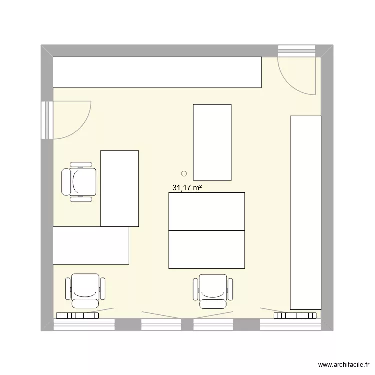 bureau. Plan de 1 et 31 m² bureau. Plan de 1 et 31 m²