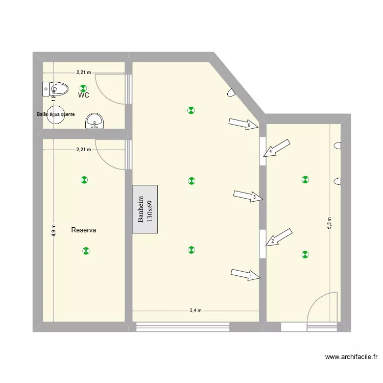 magasin2. Plan de 4  et 48 m²