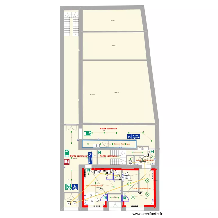 SCI Bern&eacute; 3 &eacute;lectricit&eacute;. Plan de 